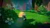 A Smurf character walks down a path in a lush, colorful forest. Produktbild-Vorschau