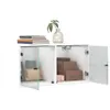 vidaXL Wandschrank mit Glastüren Weiß 68,5x37x35 cm Produktbild-Vorschau 5