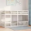 vidaXL Etagenbett Weiß 90x200 cm Massivholz Kiefer Produktbild-Vorschau 3