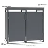DEGAMO Mülltonnenbox 2er ULM 132x80x124cm mit Pfanzkasten,  Produktbild-Vorschau 9