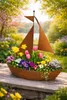 Edelrost Schiff zum Bepflanzen 65x56cm Segelschiff Rost Produktbild-Vorschau 1