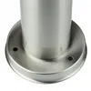 A close-up view of the base of a silver metal pole light. Náhľad obrázku produktu