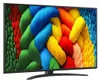 A television displaying a colorful, abstract image of braided yarn. Voir les images du produit