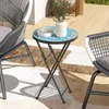 Mosaik-Gartentisch, Faltbarer runder Terrassentisch mit Produktbild-Vorschau 4