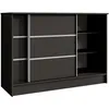 BEAUTYSOFA Kommode MIRELA 120 cm Schwarz/Schwarz, Sideboard Produktbild-Vorschau 3