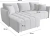Ecksofa Schlafsofa TREVISO Stoff Monolith Dunkelgrau Produktbild-Vorschau 3