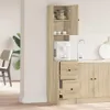 vidaXL Armadio da cucina con ripiano Beige 35 x 50 x 180 cm Anteprima dell’immagine prodotto 4