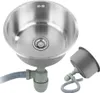 Edelstahl Rund Küchenspüle 41cm Ø Einbauspüle Spülbecken Produktbild-Vorschau 1