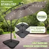 tillvex Alu Ampelschirm Cappuccino LED Solar Ø 300 cm mit Produktbild-Vorschau 8