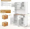 Armoire de cuisine COSTWAY, buffet avec prises électriques, Voir les images du produit 3