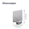 Selbstklebende Wandhaken ( Quadrat - 4er Set ) Silber aus Produktbild-Vorschau 4