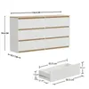 Komoda - 119x77x34 cm - biela s dubovými prvkami Torro - 6 Náhľad obrázku produktu 5