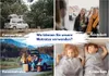 A collage of four images showing different uses of a mattress: in a camper van, as a guest bed, for travel, and as a child's bed. Produktbild-Vorschau