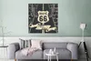 MuchoWow® Poster Route 66 - Vintage - Schwarz - Weiß 75x75 Produktbild-Vorschau 5