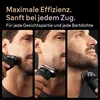 A collage of three images showing a man shaving his face with an electric razor, highlighting different areas of the face and beard density. Náhľad obrázku produktu