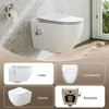 A collage of images showing different views of a wall-mounted toilet with bidet functionality. Anteprima dell’immagine prodotto