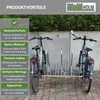 Fahrradständer für 4 Fahrräder 140x40x83 cm Stahl Produktbild-Vorschau 7