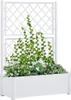 vidaXL Bac à plantes avec treillis 100x43x142 cm PP blanc Voir les images du produit 9