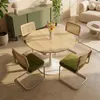 Tavolo da pranzo rotondo per 4 persone D100 cm legno - Anteprima dell’immagine prodotto 7