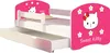 A child's bed with a Hello Kitty theme, featuring a pull-out drawer. Produktbild-Vorschau