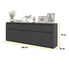 Commode NOAH Anthracite – Grande Commode de Chambre avec 5 Voir les images du produit 2
