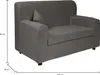 2-Sitzer festes SofaDpasteu, Stoffsofa, Platzsparendes Produktbild-Vorschau 3