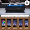 okwish Hochglanz Couchtisch Kaffeetisch mit Zwei Schubladen Produktbild-Vorschau 3
