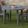 Gartentisch Tondo 90cm rund anthrazit Kunststoff Produktbild-Vorschau 2