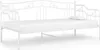 vidaXL Schlafsofa Bettgestell Weiß Metall 90x200 cm Produktbild-Vorschau 1