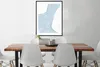 MuchoWow® Gerahmtes Poster Blau - Minimalismus - Abstrakt Produktbild-Vorschau 3