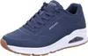 A single blue Skechers Uno sneaker is shown from a side-angle on a white background. Náhled obrázku produktu