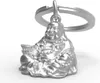 Schlüsselanhänger Buddha matt silber, 6,5x3,5x2,5c Produktbild-Vorschau 3