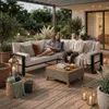 BEAUTYSOFA | VERDINO Gartenecke Beige – Garten Lounge Ecke Produktbild-Vorschau 3