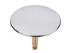 A chrome-plated drain stopper with a gold-colored stem, isolated on a white background. Produktbild-Vorschau