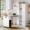 Merax Klappbarer Schreibtisch mit Regal, 2-in-1 Bücherregal Produktbild-Vorschau 2