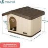 VOUNOT® Katzenhaus & Hundehütte Indoor Outdoor, Produktbild-Vorschau 3