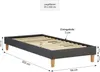 Homestyle4u 1984, Polsterbett 90 x 200 cm Grau Einzelbett Produktbild-Vorschau 3