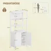 Mobiletto da bagno, 3 ripiani, regolabile, bianco Anteprima dell’immagine prodotto 2