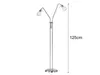 LED Stehleuchte 2 flammig Flexarme Silber Glasschirme Produktbild-Vorschau 4