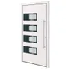 vidaXL Haustür Weiß 110x210 cm Aluminium und PVC Produktbild-Vorschau 1