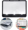 A collage showing a large LED magnifying glass and two smaller images of it in use. Voir les images du produit