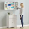 HOMCOM Uzamykatelná lékárnička, dvoudveřová, s 11 Náhled obrázku produktu 9
