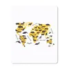 MuchoWow® Mauspad Mousepad Weltkarte - Tiere - Gelb 30x40 Produktbild-Vorschau 1