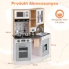 COSTWAY Kinderküche, Holz Spielküche mit 10 TLG. Zubehör, Produktbild-Vorschau 3