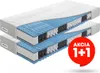A cutaway view of two mattresses stacked on top of each other, showing their internal layers. Produktbild-Vorschau