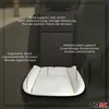 A close-up view of a car seat cushion with descriptive text overlays highlighting its features. Produktbild-Vorschau