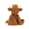 Kuh Kuscheltier 23 cm – Highland Cow Plüschtier, weich und Produktbild-Vorschau 1