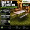 Bierzeltgarnitur 180x75 cm klappbar graue Holzoptik Produktbild-Vorschau 6