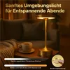 Kabellose LED-Tischlampe - Runde Metalllampe mit Produktbild-Vorschau 2