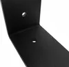 A close-up view of a black metal shelf bracket. Produktbild-Vorschau